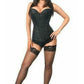 Lavish Black Glitter Side Zipper Corset - Daisy Corsets