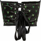 Lavish Black & Green Spiders Satin Open Cup Waist Cincher - Daisy Corsets
