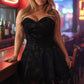 Lavish Black Lace Corset Dress