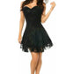 Lavish Black Lace Corset Dress