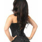 Lavish Black Lace Front Zipper Corset - Daisy Corsets
