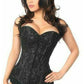 Lavish Black Lace Front Zipper Corset - Daisy Corsets