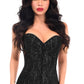 Lavish Black Lace Front Zipper Corset - Daisy Corsets