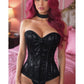 Lavish Black Lace Front Zipper Corset - Daisy Corsets