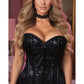 Lavish Black Lace Front Zipper Corset - Daisy Corsets