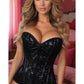 Lavish Black Lace Front Zipper Corset - Daisy Corsets