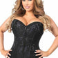 Lavish Black Lace Front Zipper Corset - Daisy Corsets