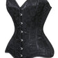 Lavish Black Lace Overbust Corset Sweetheart Neckline Busk Closure - Daisy Corsets