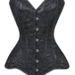 Lavish Black Lace Overbust Corset Sweetheart Neckline Busk Closure - Daisy Corsets