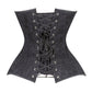 Lavish Black Lace Overbust Corset Sweetheart Neckline Busk Closure - Daisy Corsets