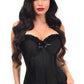 Lavish Black Lycra Hook & Eye Stretch Bustier Corset - Daisy Corsets