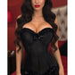 Lavish Black Lycra Hook & Eye Stretch Bustier Corset - Daisy Corsets