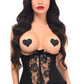 Lavish Black Lycra & Lace Hook & Eye Stretch Underbust Corset - Daisy Corsets