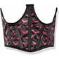 Lavish Black & Magenta Bats Satin Open Cup Waist Cincher - Daisy Corsets