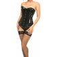Lavish Black Patent Overbust Corset - Daisy Corsets