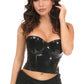 Lavish Black Patent PVC Underwire Bustier - Daisy Corsets