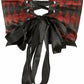 Lavish Black & Red Diamond Satin Open Cup Waist Cincher - Daisy Corsets
