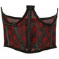 Lavish Black & Red Skull Mesh Open Cup Waist Cincher - Daisy Corsets
