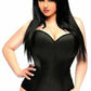 Lavish Black Satin Corset Romper - Daisy Corsets