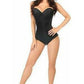 Lavish Black Satin Corset Romper - Daisy Corsets