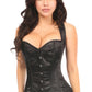Lavish Black Satin Full Back Sweetheart Corset - Daisy Corsets