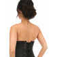 Lavish Black Satin Open Bust Underwire Short Underbust Corset - Daisy Corsets
