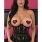Lavish Black Sheer Lace Underwire Open Cup Underbust Corset - Daisy Corsets