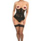Lavish Black Sheer Lace Underwire Open Cup Underbust Corset - Daisy Corsets