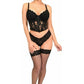 Lavish Black Sheer Lace Underwire Waist Cincher Corset - Daisy Corsets
