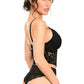 Lavish Black Sheer Lace Underwire Waist Cincher Corset - Daisy Corsets
