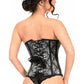 Lavish Black Skull Print Underwire Open Cup Underbust Corset - Daisy Corsets