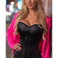 Lavish Black Sweetheart Front Zipper Corset - Daisy Corsets