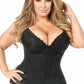 Lavish Black Underbust Corset w/Black Lace Overlay - Daisy Corsets