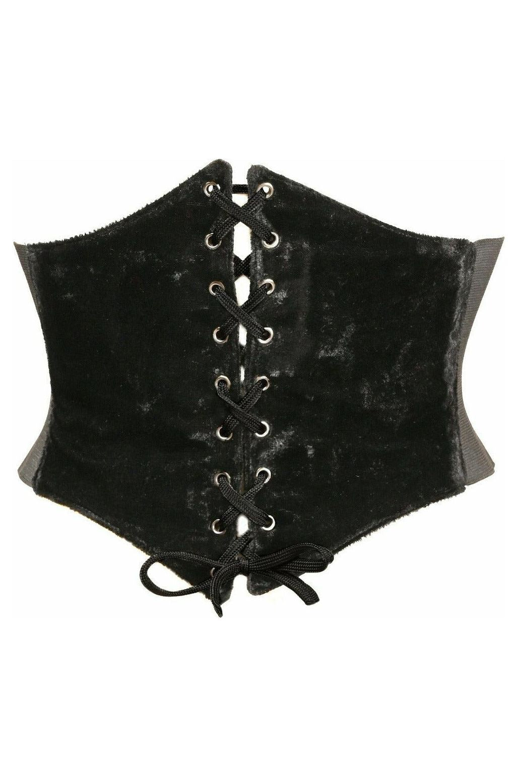 Lavish Black Velvet Corset Belt Cincher Hip Crypt 