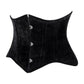 Lavish Black Velvet Mini Cincher Underbust Corset Waist Cincher Busk Closure - Daisy Corsets