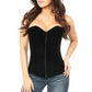 Lavish Black Velvet Overbust Corset - Daisy Corsets