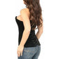 Lavish Black Velvet Overbust Corset - Daisy Corsets