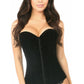 Lavish Black Velvet Overbust Corset - Daisy Corsets