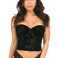 Lavish Black Velvet Underwire Bustier - Daisy Corsets