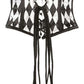 Lavish Black & White Diamond Waist Cincher Corset - Daisy Corsets