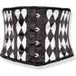 Lavish Black & White Diamond Waist Cincher Corset - Daisy Corsets
