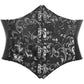 Lavish Black/Silver Swirl Brocade Corset Belt Cincher w/Clasps - Daisy Corsets