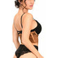 Lavish Caramel Sheer Lace Underwire Waist Cincher Corset - Daisy Corsets