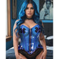 Lavish Clear Blue Overbust Corset - Daisy Corsets