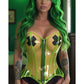 Lavish Clear Green Overbust Corset - Daisy Corsets