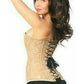 Lavish Dark Beige Lace Overbust Corset w/Zipper - Daisy Corsets