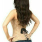 Lavish Dark Beige Lace Overbust Corset w/Zipper - Daisy Corsets