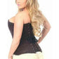 Lavish Dark Brown Lace Overbust Corset w/Zipper - Daisy Corsets