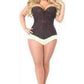 Lavish Dark Brown Lace Overbust Corset w/Zipper - Daisy Corsets