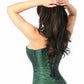 Lavish Dark Green Brocade Corset - Daisy Corsets